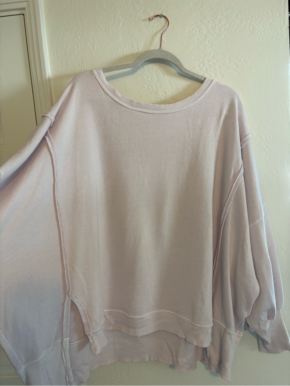 We The Free Pale Pink Crewneck Sweatshirt - Picture 2 of 6